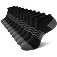 [Leve 8/Cada R$ 16] 10 pares de meias masculinas cano baixo preta