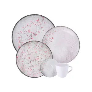 Aparelho De Jantar 20 Peças Tramontina Floralis Em Porcelana