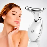 Massageador Facial Pescoço Rosto Vibração Fototerapia