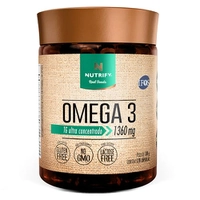 Nutrify - Ômega 3 TG Ultraconcentrado 1360mg - Suplemento Alimentar Enriquecido com Vitamina E - Suporte para Foco, Memória e Bem-Estar - 120 Cápsulas