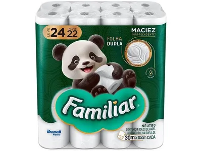 (4un. R$ 19,99 Cada / Whatsapp) Papel Higiênico Dupla Folha 30m Bracell Familiar