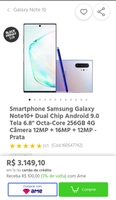 [CC Sub+ AME 3049,10] Smartphone Samsung Galaxy Note10+ 128GB | R$3.149