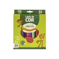 (APP) Lápis de Cor 24 Cores Sextavado Ecológico