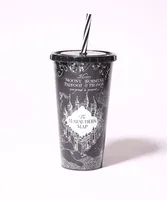 copo harry potter com tampa e canudo preto