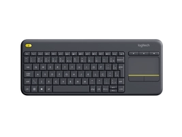 Teclado Wireless Preto com Touchpad Multitoque K400 Logitech