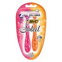 BIC Aparelho De Depilar Soleil Rosa E Laranja 2 Unidades 929994 Dupla Fita Lubrificante Com Leite De Coco
