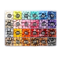 Contas de lacre de cera coloridas com caixa de armazenamento