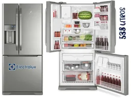 Geladeira Frost Free Electrolux 538 Litros 3 portas Inverse Cor Inox com Água na Porta (DM85X)