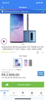 [APP Magalu - Semana Brasil] Galaxy S10 Azul 128gb