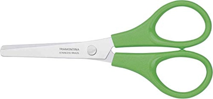 [Super R$6.4] Tramontina 25900/144, Tesoura Escolar, sem Ponta 4 Pol 10 cm, Multicor