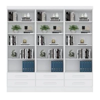 [C. Shoptime] Livreiro Multiuso com 2 Gavetas Branco Kit com 3 - FdECOR | R$670