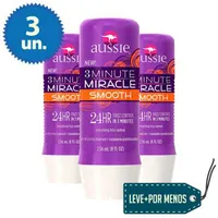 3 Tratamentos Aussie Smooth de 3 Minutes Miracle 236ml por R$60