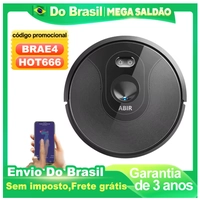 [BR] Robô aspirador de pó ABIR X6 com navegação visual tripla, sucção 6000pa, software de parede virtual, limpeza de zona
