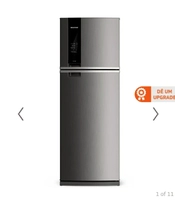 Geladeira Brastemp Frost Free Duplex 500 litros cor Inox com Turbo Control - BRM57AK