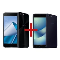 ZenFone 4 6GB/64GB Preto + Zenfone 4 Max 3GB/32GB Preto Tela: 5,5" Full HD Câmera: Dual: 12MP + 8MP / 8 MP Memória: 64 GB / 6 GB Conectividade: 4G