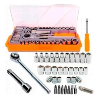 Jogo de Soquetes com Catraca Reversível 40 Peças