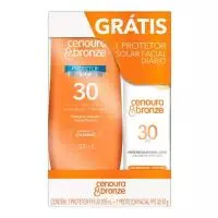 Kit Protetor Solar Cenoura & Bronze Loção FPS30 200ml E Facial FPS30