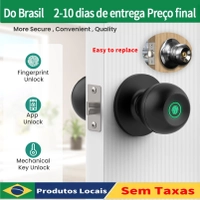 [Do Brasil/ Moedas 🔥R$139,84] Fechadura Digital de Impressão Digital, Maçaneta/ Fechadura Inteligente