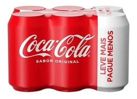 Coca-Cola Lata 350ml - Pack com 6 Unidades
