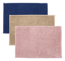 Kit 3 Tapetes Banheiro Microfibra Antiderrapante