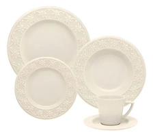 Jogo de Jantar e Chá Mendi Marfim c/ 30 Peças Branco