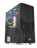 Gabinete Gamer Montech FIGHTER 500, Mid Tower, Black, ATX, 4 Fans, Vidro Temperado