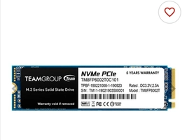 SSD Team Group MP33, 2TB, M.2 2280, PCIe NVMe, Leitura 1800MB/s, Gravacao 1500MB/s, TM8FP6002T0C101