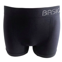 [Regional] Cueca Boxer Sem Costura Poliamida Preto GG