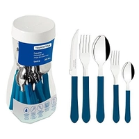 Faqueiro Inox 20 peças Leme Azul - Tramontina