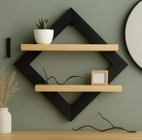 Nicho Decorativo Preto e Cru para Parede