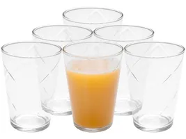 Jogo de Copos de Vidro 6 Peças 280ml - Nadir Maracatu - R$12,90