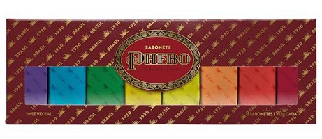 Phebo Caixa de Sabonetes, Vinho, 90g, 8 unidades