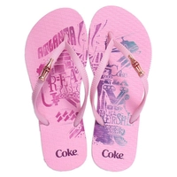 Chinelo Coca Cola Coke Atlanta Feminino Rosa