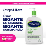  Cetaphil Loção Hidratante Corporal e Facial para Pele Sensível, Normal a Seca - Hidratação 48h comNiacinamida e Pantenol (Pró-vitamina B5) 1L