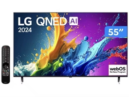 [Magalu] Smart TV 55" 4K UHD QNED LG 55QNED80TSA Wi-Fi Bluetooth com Alexa 3 HDMI 2 USB
