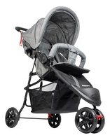 Carrinho de Bebê 3 Rodas com Cesto Cinza 15kg