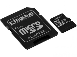 Cartão de Memória 8GB Micro SDHC com Adaptador - Kingston SDC10
