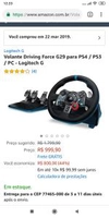 Volante Driving Force G29 para PS4 / PS3 / PC - Logitech G - R$ 999