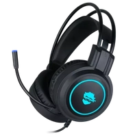 Headset Gamer Ninja Shadow, 3.5mm + USB, PC, Rainbow, Drivers 50mm, Black