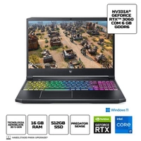Notebook Gamer Acer Predator Helios 300 i7 11800 Geforce RTX 3060 16GB 512GB SSD 15,6 PH315-54-7852