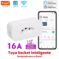[COntas novas] Tomada inteligente 16A tuya smart home