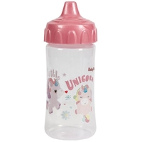 Copo Transição Infantil +6m 240ml Antivazamento Graduado Bico Rígido Unicórnio Rosa BabyGo