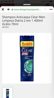 Shampoo Anticaspa Clear Men Limpeza Diária 2 em 1 - 400ml | R$ 12
