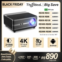 [Armazém BR] Projetor TD98W WiFi Full HD 1920x1080, à prova de poeira, com Foco Automático e Auto Keystone, com Android e Espelhamento de Tela