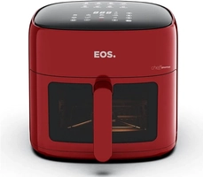 Fritadeira Sem Óleo Air Fryer Eos Chef Gourmet 6.2 Litros Compacta Digital Vermelho 110V e 220V