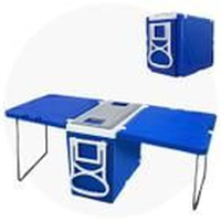 Caixa Térmica 32L com Rodinhas e Mesa 3 em 1