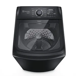 Máquina de Lavar Electrolux 14,5kg Efficient Preta, Cesto Inox, Jet&Clean - 110V ou 220V