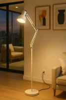 Luminária de Chão Articulada 1,80m Via Flix Branco