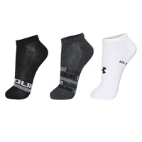 Meia Under Armour Essential Invisivel - Pacote com 3 pares - Tamanho 32-35 36-40 41-44 45-49