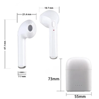 Fone Ouvido Sem Fio Bluetooth TWS HBQ I7 para iPhone Samsung Motorola